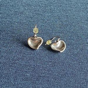 Vintage Tiffany sterling silver heart shaped earrings
